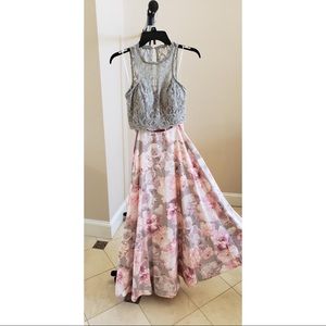 2 piece floral dress